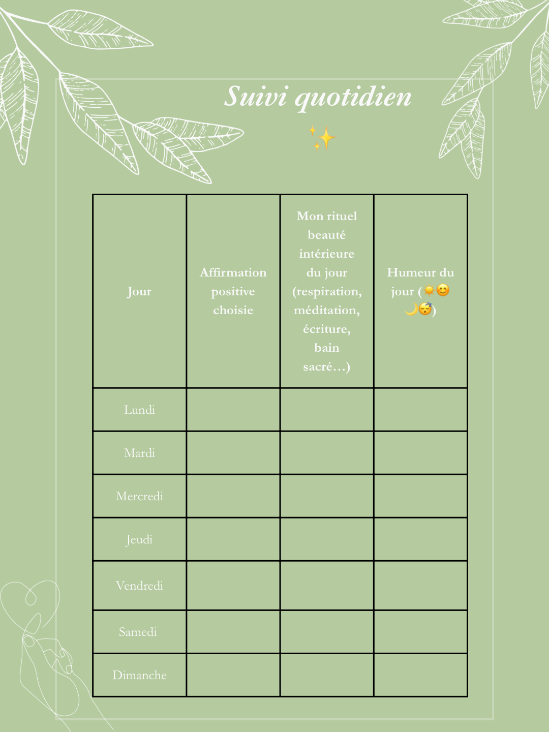 ✨Programme Positif – Écris & Transforme ton Mental✨